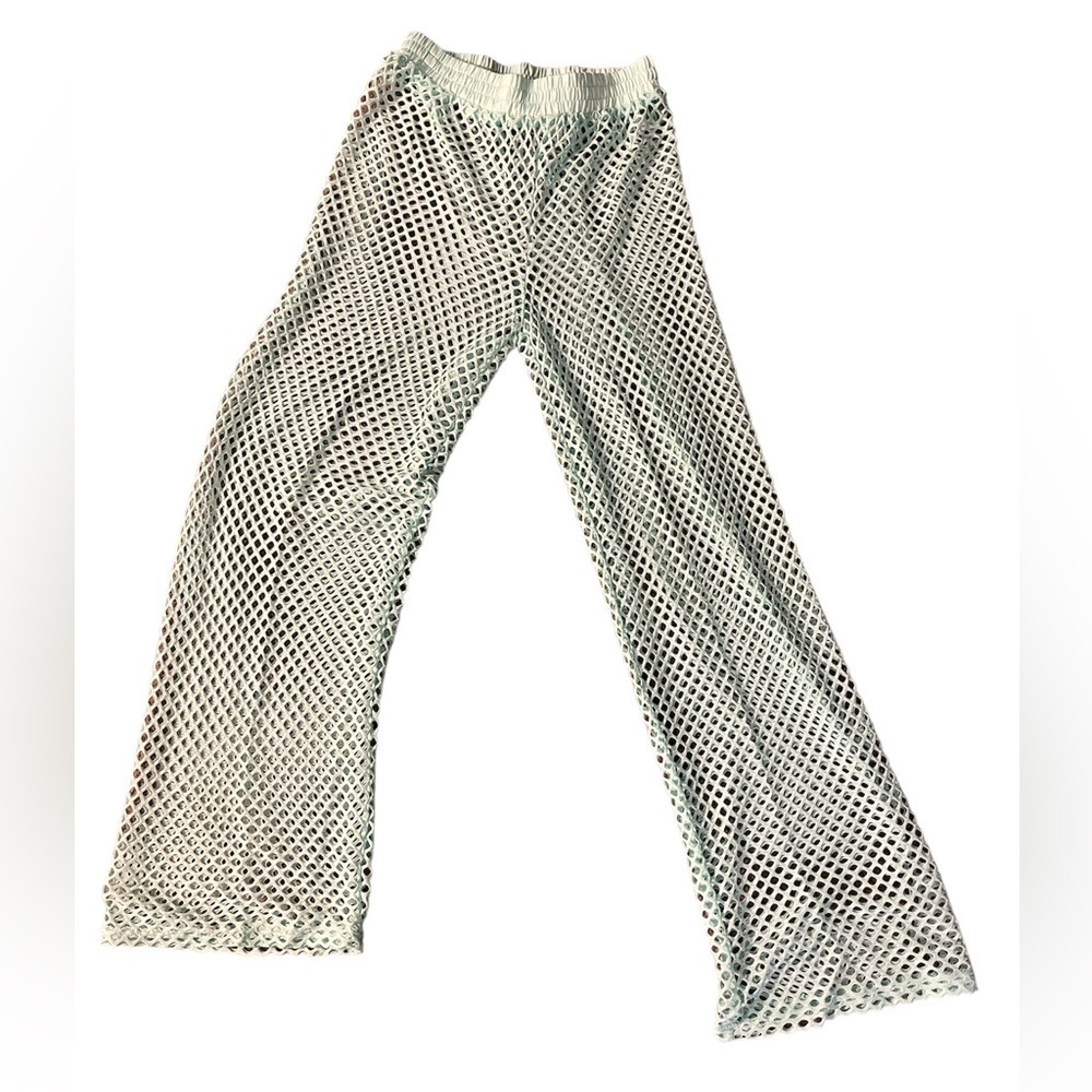 Isla Bonita Mesh net high waist coverup trouser pants and crop top set NWT - Picture 3 of 6
